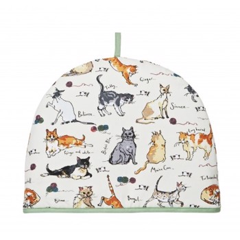 Flot tehætte med running cats - Ulster Weavers
